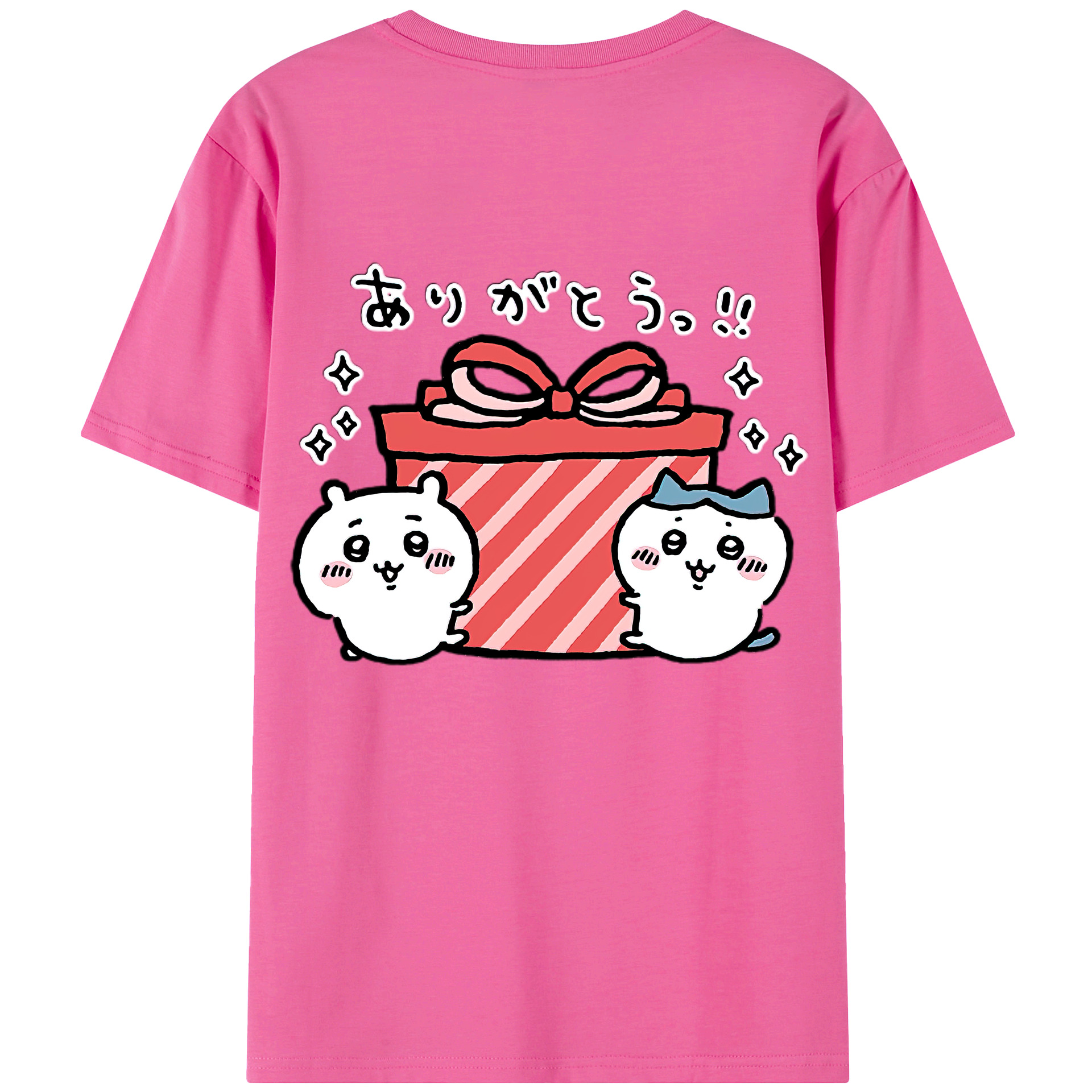 （画像用） ちいかわ ハチワレ Chii-kawa hachiware レディース半袖Tシャツ(バックプリント)
